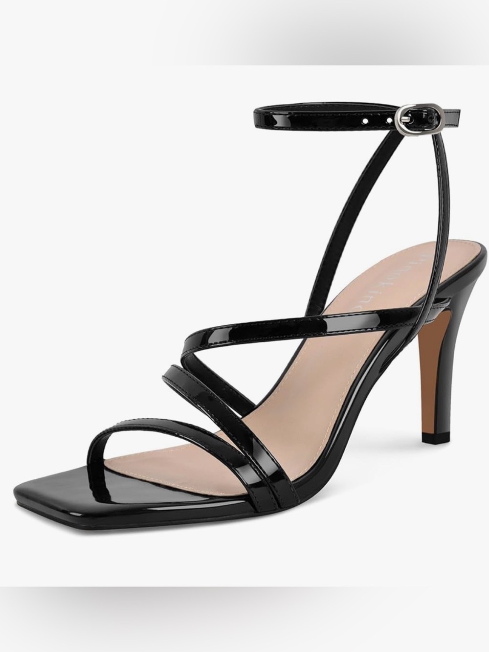 Piniko Strappy High Heel Ankle Square Open Toe Heels Sz 10 Women Long - Picture 5 of 8